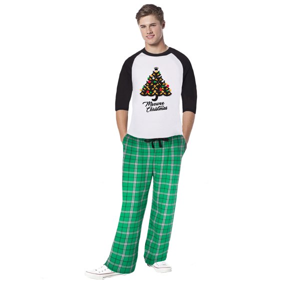 Awkward Styles Family Christmas Pajamas for Men Xmas Tree Meowee Xmas Men Sleepwear Pajamas Set Mens Pajama Sets