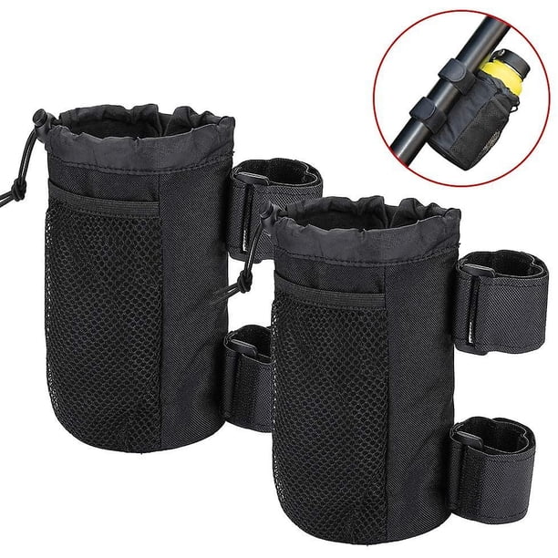 Portavasos de bicicleta ajustable de 2 uds con bolsa de teléfono con bolsillos de malla