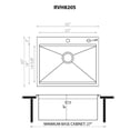 thumbnail image 2 of Ruvati RVH8205 25 x 20 in. 16 Gauge Stainless Steel RV Workstation Drop in Top Mount Bar Prep Kitchen Sink, Silver, 2 of 7
