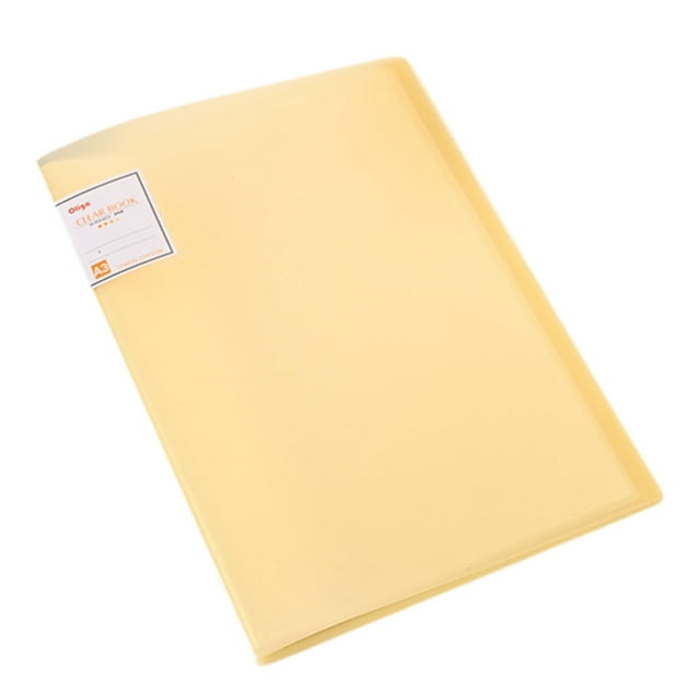 Wweixi Dossier de Documents A3 Transparent, Imperméable et Anti-Humidité, Format A3, Livre de Présentation en Plastique Jaune 1Set
