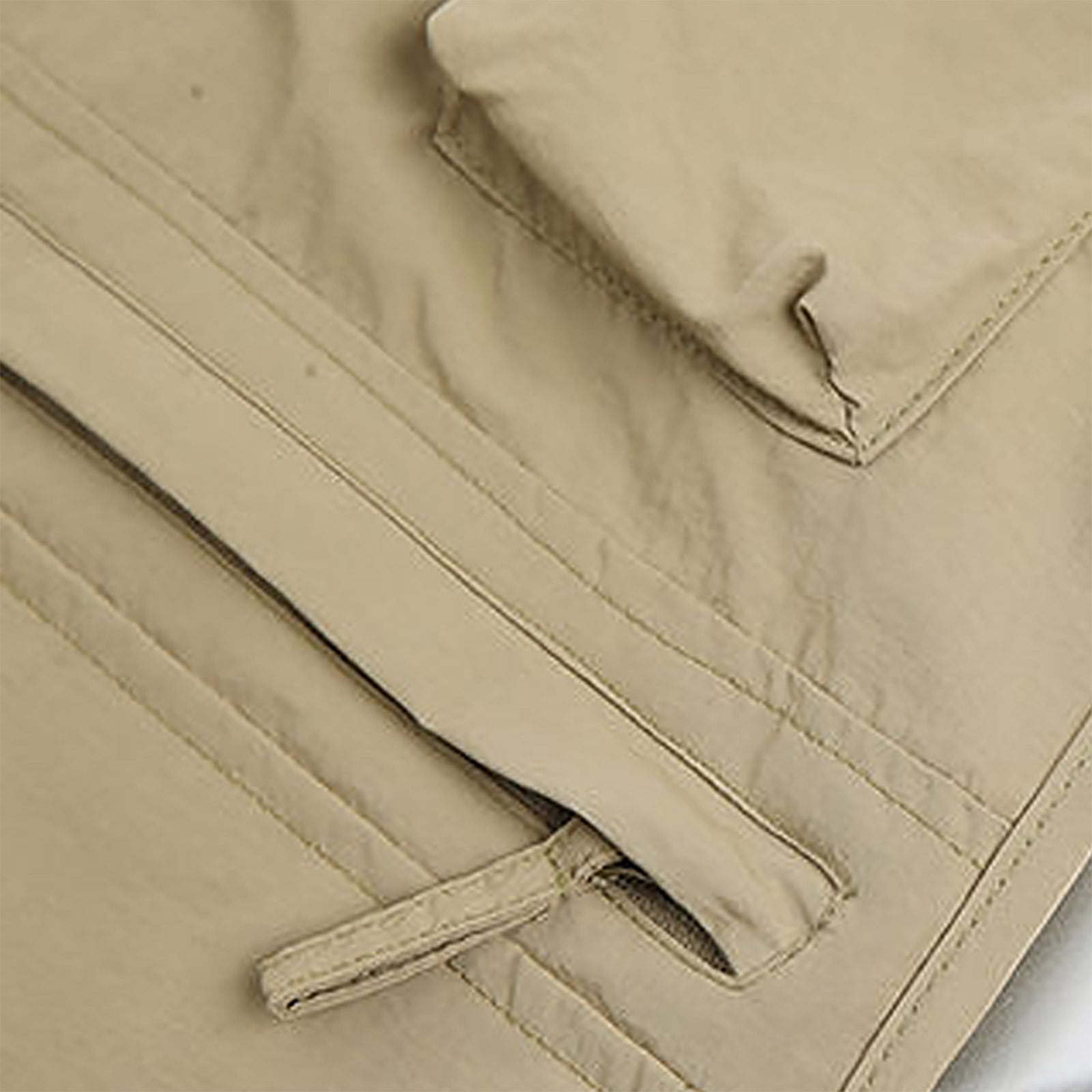 JNGSA Men's Lightweight Vest Sleeveless Windproof Jacket with Zipper Pcoket Sports Vest for Cycling Travel Hiking Running Golf Khaki L