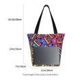 thumbnail image 3 of Pofeuu Vintage Audio Cassettes Print Women Fashion Shoulder Handbags Top Handle Satchel Bags Tote Shoulder Shopping Bag Stylish Canvas Tote Bag, 3 of 6