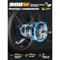 thumbnail image 2 of Bicicleta Electrica Plegable Honey whale F6-S Negro, 2 of 6