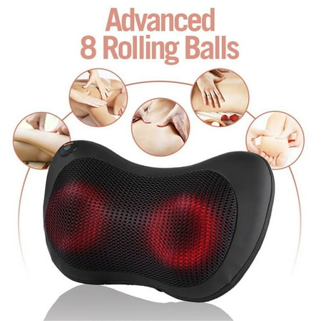 Ergonomic Design Safe Portable Car Pillow Massager with Overheat Protection