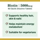 thumbnail image 3 of Suplemento de Biotina Nature's Bounty 5000 mcg para Cabello Piel y Uñas 60 g, 3 of 4