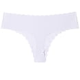 thumbnail image 2 of Odbmxy Women's Plus Size Panties High Cut Hipster Womens G String Panties Solid Stretch Gray Sports Thong Panties, 2 of 5