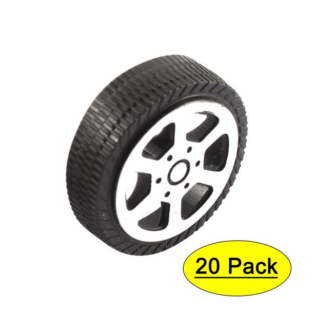 Plastic Roll 2mm Dia Shaft Car Truck Model Toys Wheel 30mmx9mm 20Pcs