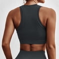 thumbnail image 3 of Sports Bra Shockproof Seamless Quick Drying Sleeveless Yoga Bra Vest for Running Fitness Gym Dark Gray L, 3 of 5