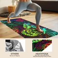 thumbnail image 4 of Colorful Neon Butterfly Pattern Hot Yoga Mat Towel Non Slip for Hot Yoga - Quick-Drying Yoga Mat Cover with 4 Corner Pockets with Travel Bag - Hot Yoga Towel Non Slip 74"x26", 4 of 6