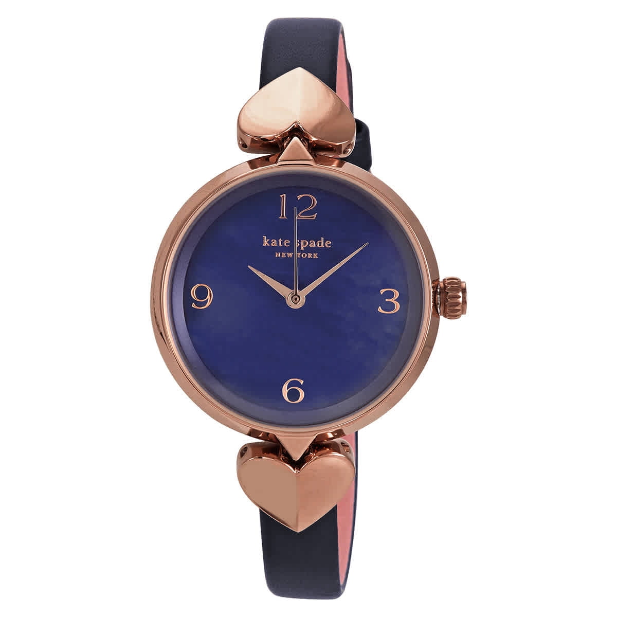 Kate Spade Women's New York Hollis Navy Watch with Leather Strap -  