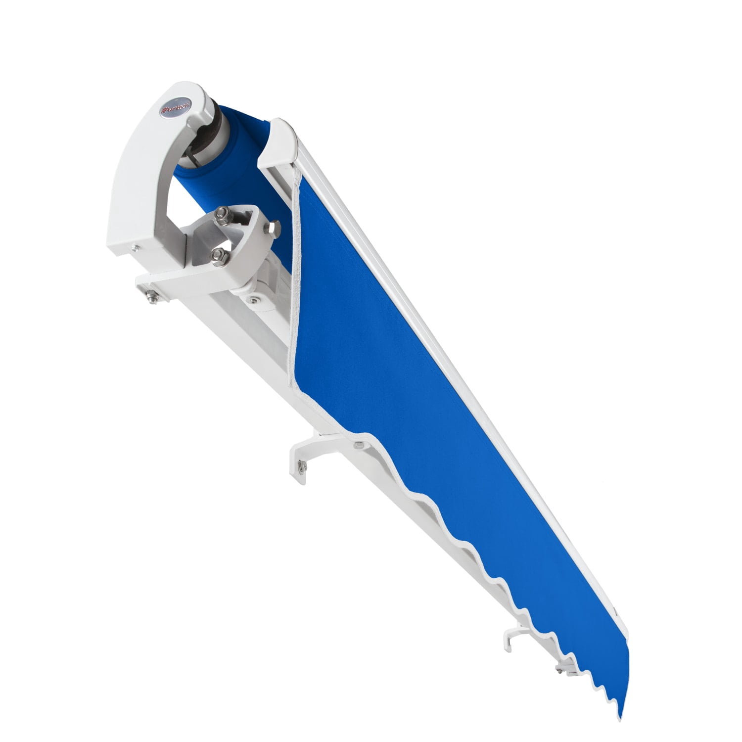 Awntech 12' x 10' Maui Right Motor Right Motorized Patio Retractable Awning, Bright Blue
