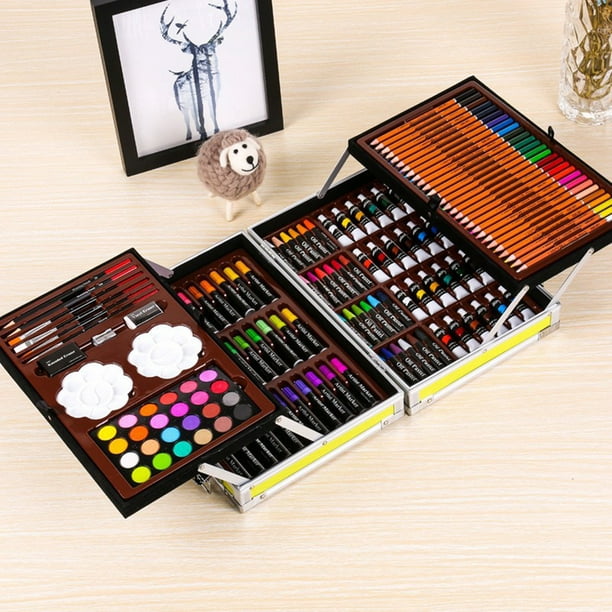 deluxe 145pcs aluminum case drawing coloring