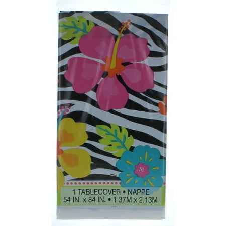 Wild Luau 54" x 84" Plastic Tablecover Summer Beach Party Supplies