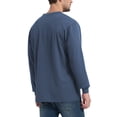 thumbnail image 6 of Men's Loose Fit Heavyweight Work Long Sleeve Henley T-Shirts Workwear Pocket Tee(Regular&Tall), 6 of 9