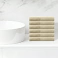 thumbnail image 2 of REGALWOVEN 6 Paquete de Toallas de Algodón, Toalla de Cara Impresa, Toallas Absorbentes y Cómodas para Baño, Hotel, Gimnasio Caqui 13" x 13", 2 of 7
