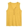thumbnail image 4 of Admvng Women's Tank Tops V-Neck Button Stretch Sleeveless Everyday Blouses, 4 of 5