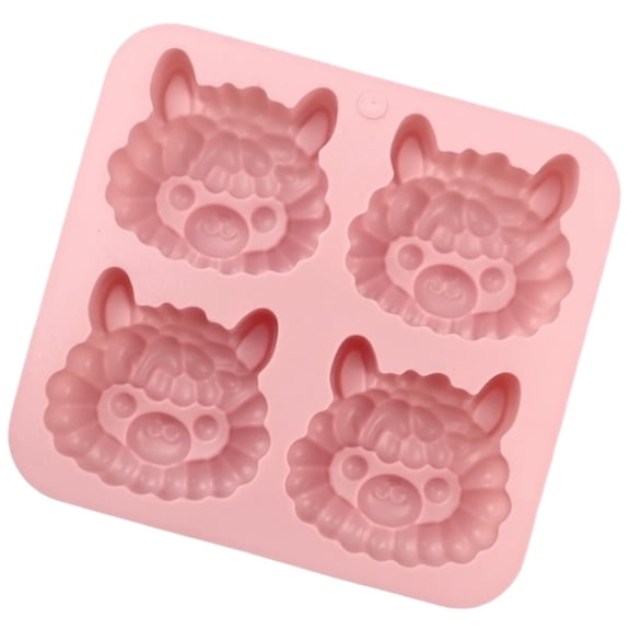 4 Cavity Llamas Silicone Cake Mold For Baking Cupcakes Muffins Nonstick Easy Cleaning Ice Cubes Tray Kitchen Tool