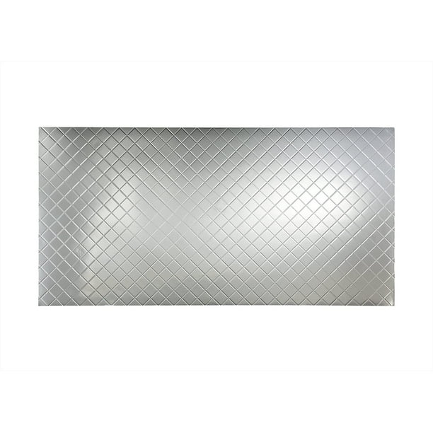 YhbSmt 4ft x 8ft x .013in Quilted Brushed Aluminum Decorative Wall