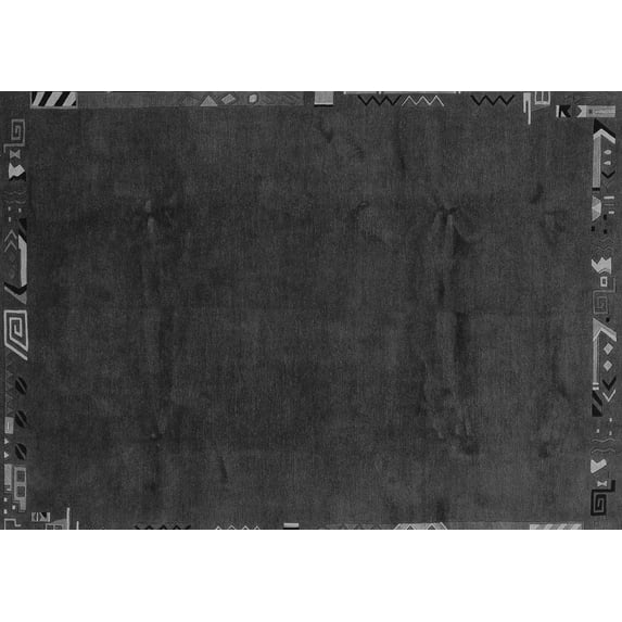 Ahgly Company Indoor Rectangle Abstract Gray Modern Area Rugs, 4' x 6'