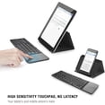 thumbnail image 2 of 3-Fold Ultra-Thin Bluetooth Keyboard: Wireless Foldable Design with Touchpad, Compatible with 3 Systems for Phones & Laptops, 2 of 6