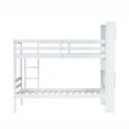 thumbnail image 6 of Bellemave Bunk Bed with Storage Headboard, Wood Twin Over Twin Bunk Beds with Shelves, Can be Convertible 2 Beds, No Box Spring Required (White), 6 of 9