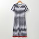 thumbnail image 3 of WILLBEST Vestidos Floreados para Mujer, Vestido de Verano Informal de Moda para Mujer, Vestido Largo de Manga Corta, Vestido Estilo Camiseta A Rayas, Vestido Largo con Bloques de Color Extra Grande, 3 of 3