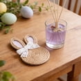 thumbnail image 6 of Flax Saucer Rabbits Easter Bunny Rope Table Mats Festive Party Decorations Decorative Accessories, 6 of 6