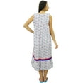thumbnail image 4 of Bimba Mid Calf Nightwear Cotton Sleepwear Sleeveless Nursing Night Gown Dress, 4 of 7