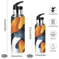 thumbnail image 2 of Yayeee 33oz Insulated Water Bottle Double Wall Stainless Steel with Flip Straw Lid, Abstract Wavy, 2 of 7