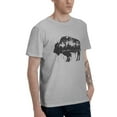 thumbnail image 2 of Buffalo Cityscape Men's T-Shirt Cotton 100% Summer Tops Fashion Casual Buffalo Cityscape Short Sleeves for Men Women Round Collar Top Tees, 2 of 6