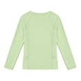 thumbnail image 7 of Jinhomg Girls Long Sleeve Shirt with Pockets UPF50+ Lightweight Crewneck Quick Dry Sun Shirts Kids Basic Active Workout Running Tee Green,14 Years, 7 of 7
