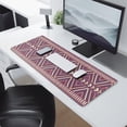 thumbnail image 2 of Long Mouse Pads for Desk,Brown Ethnic Pattern Desk Mats on Top Of Desks, Desk Mouse Pad Extra Large with 3mm Non-Slip Base and Stitched Edge for Gaming,Office,Work,Home 31.5"x11.8", 2 of 6