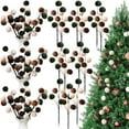 thumbnail image 4 of BinKFF 12 Inch Christmas Tree Picks Velvet Christmas Ornaments Spheres Ball Pick Velvet Xmas Tree Branches Hanging Decoration Wreath Home Office Party Ornament, 4 of 5