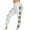 #005-White, variant on Women's Solid Yoga Pants - Butterfly Laser-Cut Floral Mid-Calf Fitness Pants with Elastic Waist for Layered Wear & Workout