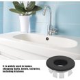 thumbnail image 4 of Fregadero sanitario para baño, embellecedor de lavabo de cerámica, inserto de latón en orificio, tapones redondos de cobre (negro), 1 pieza Jardín, 4 of 5