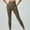 Green, variant on VKOYWKM Yoga Leggings for Women Elastic High Waisted Pants Solid Color Seamless Leggings Slim Fit Stretchy Athletic Running Workout Leggings