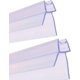 thumbnail image 1 of 2pcs 900mm Straight/Curved Glass Shower Door Seal 46mm Max Clearance 20mm, 1 of 5
