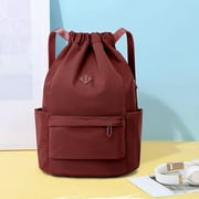 Big holiday Deals! Dqueduo Waterproof Drawstring Gym Backpack Bag For Men & Women, Sport Gym Sack Mini Travel Daypack Gifts for Family on Clearance