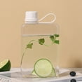 thumbnail image 3 of Glass Bottle - Cups - Portable Cup, Fresh and Simple, Handheld Flat Bottle, Plastic Cup, White A(Mug*1Pc - White), 3 of 4