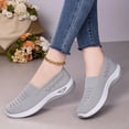 thumbnail image 2 of Women Wide Width Breathable Walking Comfortable Slip on Sneakers Lightweight Sneaker Nurse Shoes Arch Support Sneakers Breathable Soft Running Shoes Anti Skid Sports Diabetic Foam Shoes, 2 of 6