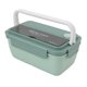 thumbnail image 2 of Contenedor De Almuerzo, Caja Japonesa Bentox, Portátil, Seguro Para Microondas, A Prueba De Fugas, Multifunción, Para Estudiantes ANGGREK Verde, 2 of 8