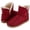 Burgundy, variant on Womens Warm Winter Boots Ankle/Bootie Classic Vegan Suede Faux Fur Snow Boots (9, Chestnut-210)