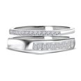 thumbnail image 1 of JeenMata Alianza de Boda Elegante con Engaste Pavé de Medio Infinito en Oro Blanco de 18 K sobre Plata, 1 of 6