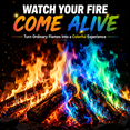 thumbnail image 2 of Magical Flames Fire Color Packets (12 Pack), Fire Color Changing Packets for Fire Pit, Campfires, Bonfires & Fireplaces - Camping Essential, 2 of 6