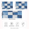 thumbnail image 2 of Yayeee Pillowcase Standard Size Set of 2 Satin Wrinkle Resistant Pillow Case, Blue and Gray Plaid Pattern, 2 of 7