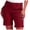 Red, variant on Summer Shorts for Women Plus Size Hiking Shorts Stretch Twill Pull On Casual Elastic Waist with Pockets Regular Fit, White XXL