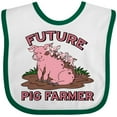 thumbnail image 3 of Inktastic Future Pig Farmer with Cute Pig Family Boys or Girls Baby Bib, 3 of 4