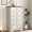Off-white & brown, variant on 5 Drawer Dresser, Wood Chest of Drawers for Bedroom, Vintage Storage Cabinet Dresser Organizer Unit with Antique Bronze Round Handles for Living Room, Closet, Hallway, Entryway