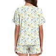 thumbnail image 5 of DreamFish Womens Pajama Sets 2 Piece Summer Ladies Short Sleeve Lounge Sleepwear with Pockets PJ Set, 5 of 6