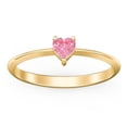 thumbnail image 2 of Bague Pierre de Naissance en Forme de Cœur - Tourmaline Rose (Octobre), 2 of 6